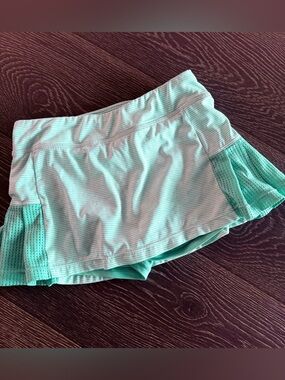 Champion Girls Aqua Mint Athletic Striped Skort